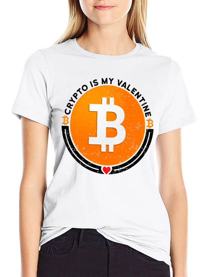 Crypto Is My Valentine Bitcoin T-Shirt