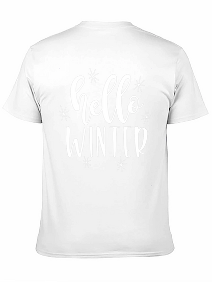 Hello Winter Black Graphic Tee