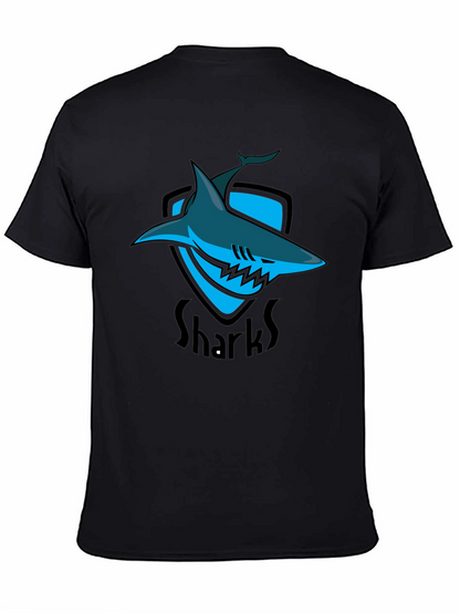 Shark Shield Black T-Shirt - Graphic Print