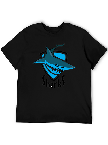 Shark Shield Black T-Shirt - Graphic Print