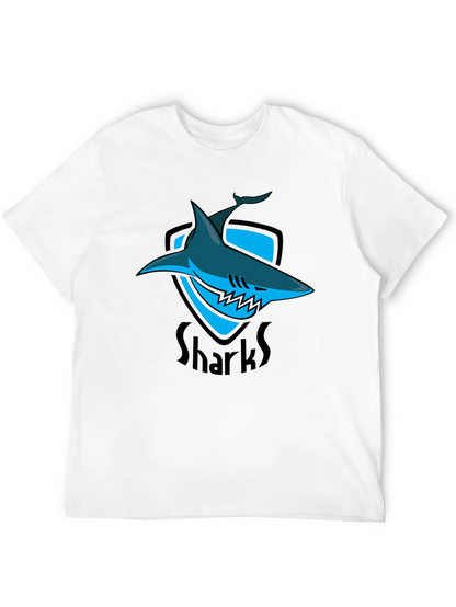 Shark Shield Black T-Shirt - Graphic Print