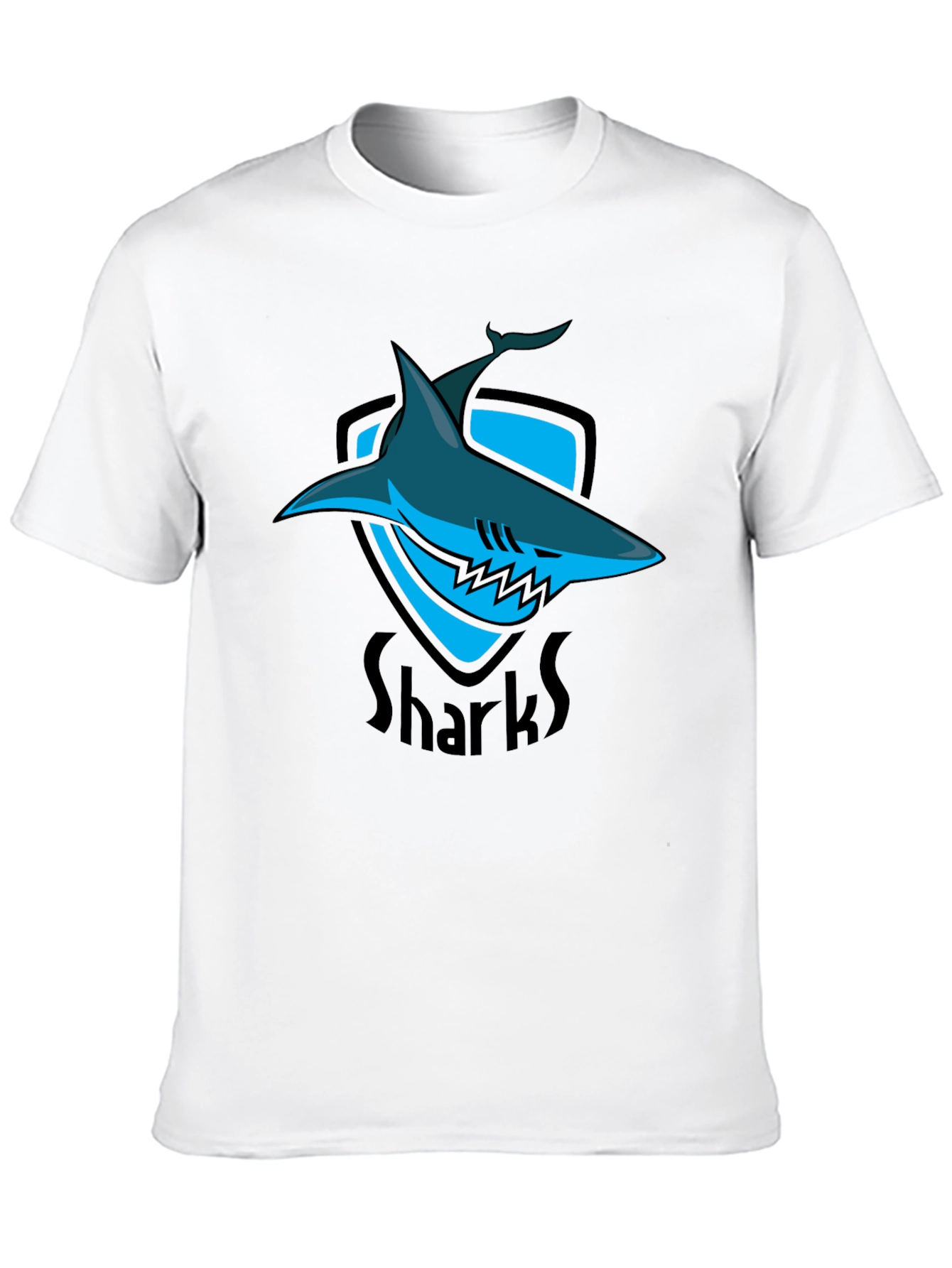 Shark Shield Black T-Shirt - Graphic Print