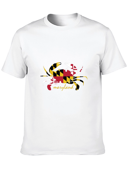 Maryland Flag Crab Black T-Shirt