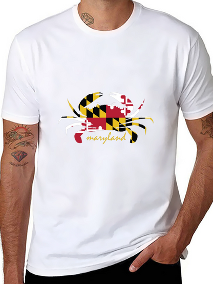Maryland Flag Crab Black T-Shirt