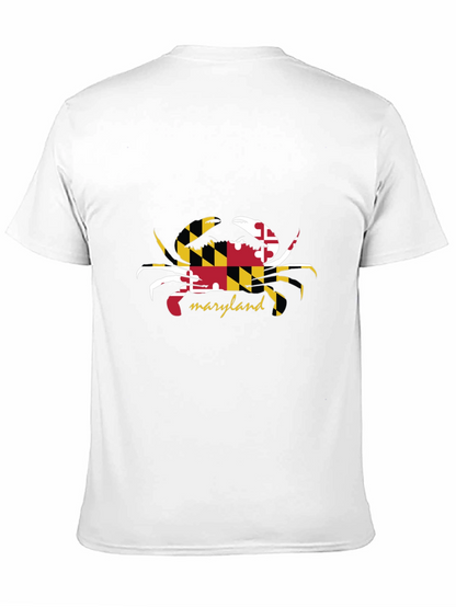 Maryland Flag Crab Black T-Shirt