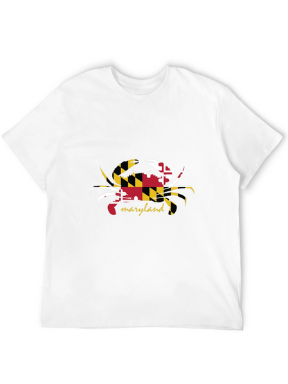 Maryland Flag Crab Black T-Shirt