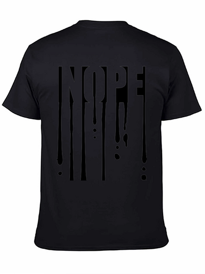 Mens Black Nope! Graphic Print T-Shirt