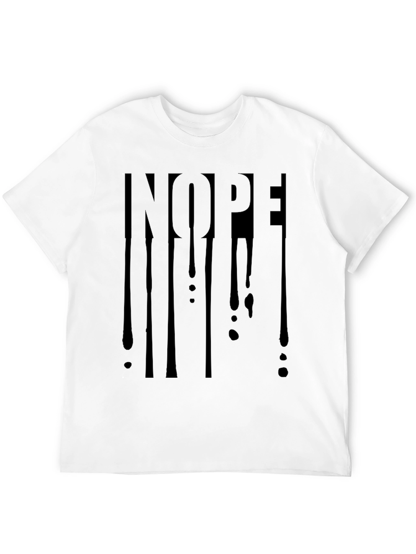 Mens Black Nope! Graphic Print T-Shirt