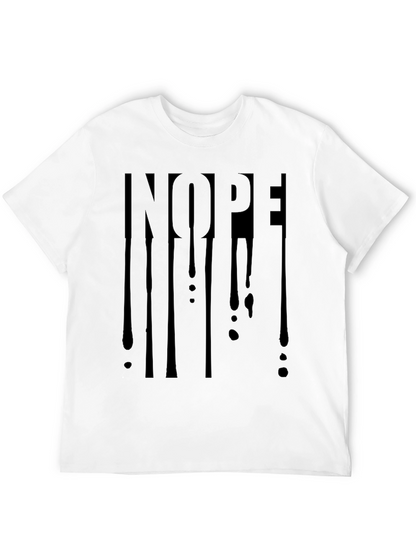 Mens Black Nope! Graphic Print T-Shirt