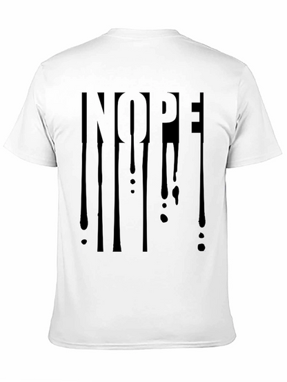Mens Black Nope! Graphic Print T-Shirt