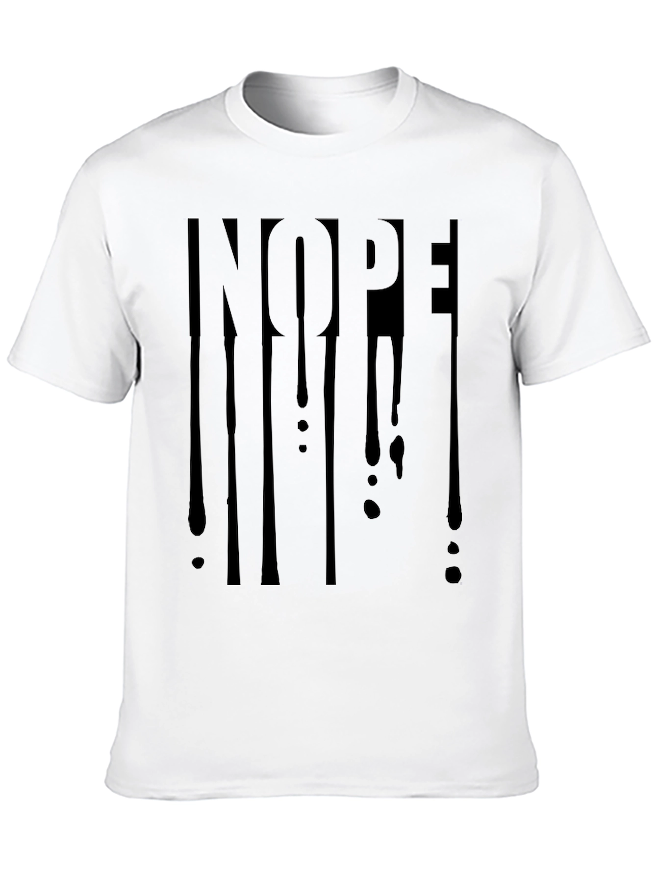 Mens Black Nope! Graphic Print T-Shirt