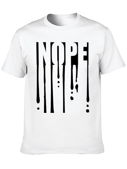 Mens Black Nope! Graphic Print T-Shirt