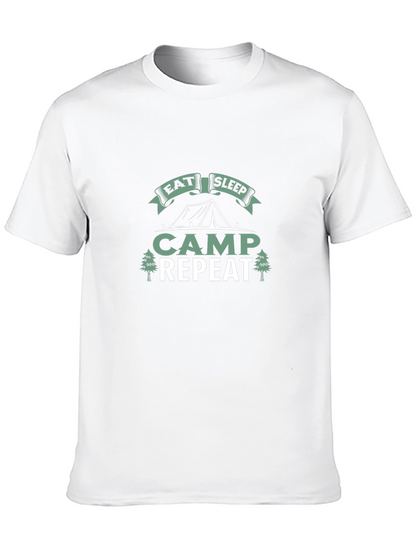 Eat Sleep Camp Repeat Black T-Shirt