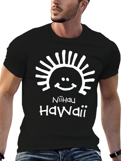 Niihau Hawaii Black Graphic T-Shirt