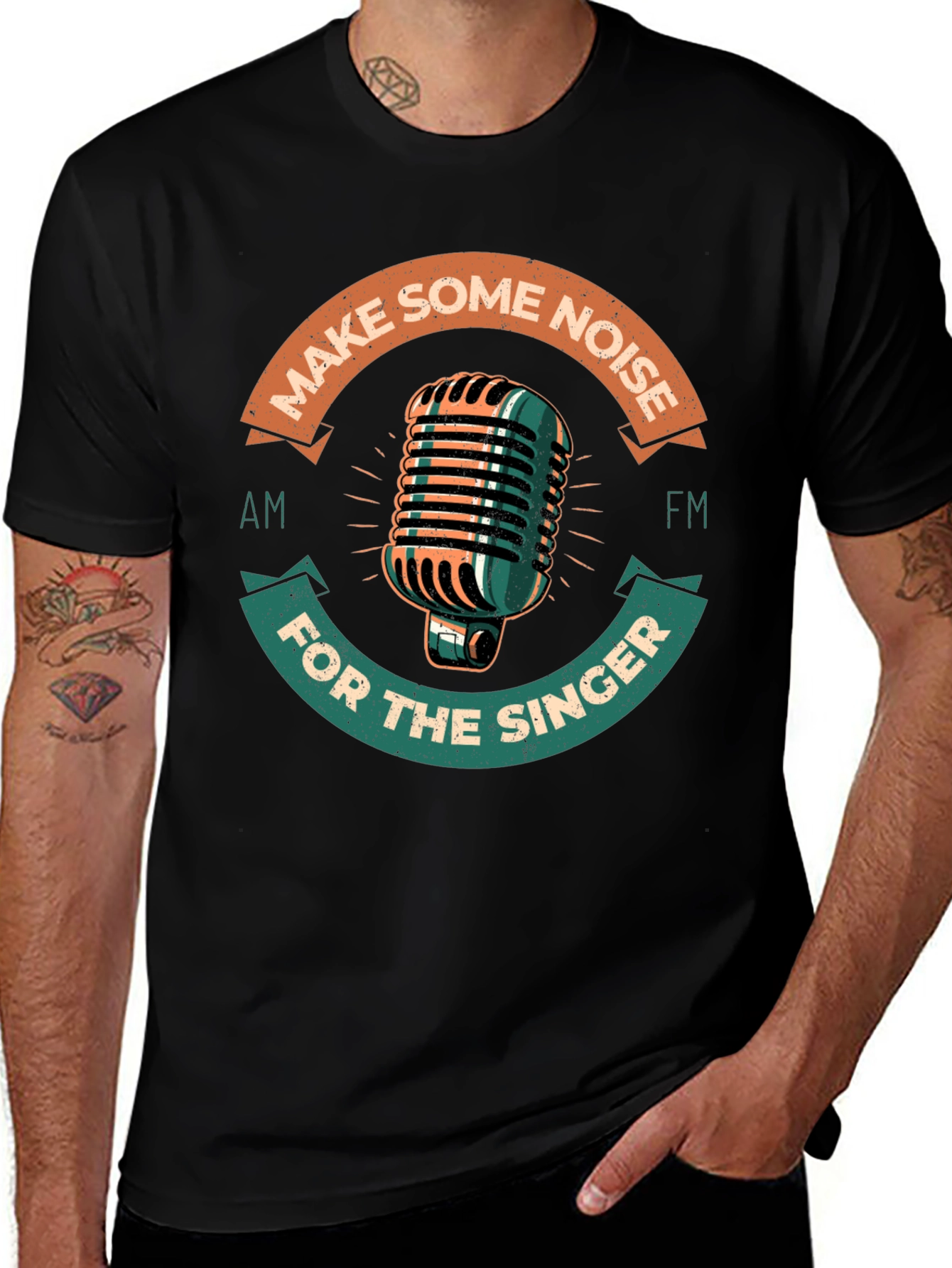 Retro Microphone Graphic Tee - Make Some Noise!