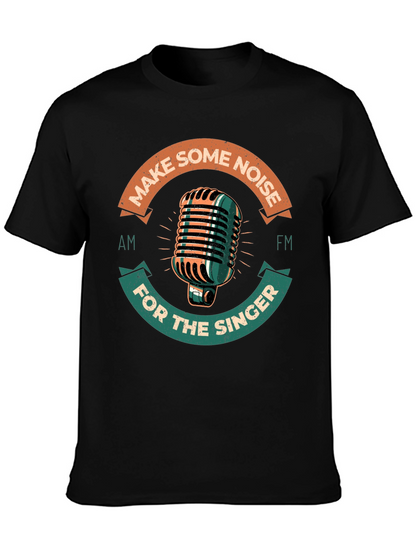 Retro Microphone Graphic Tee - Make Some Noise!