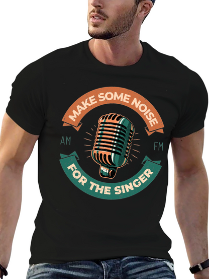 Retro Microphone Graphic Tee - Make Some Noise!