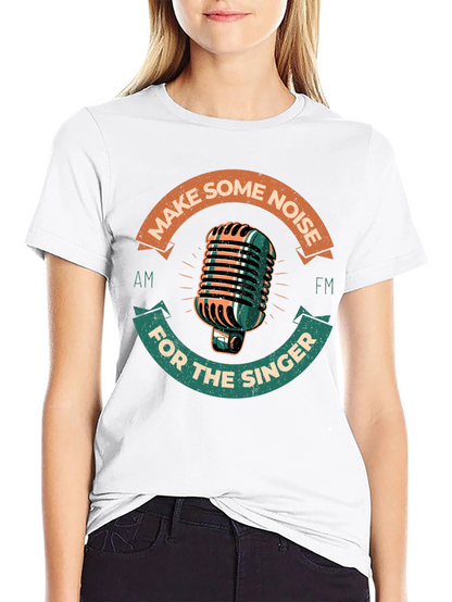 Retro Microphone Graphic Tee - Make Some Noise!