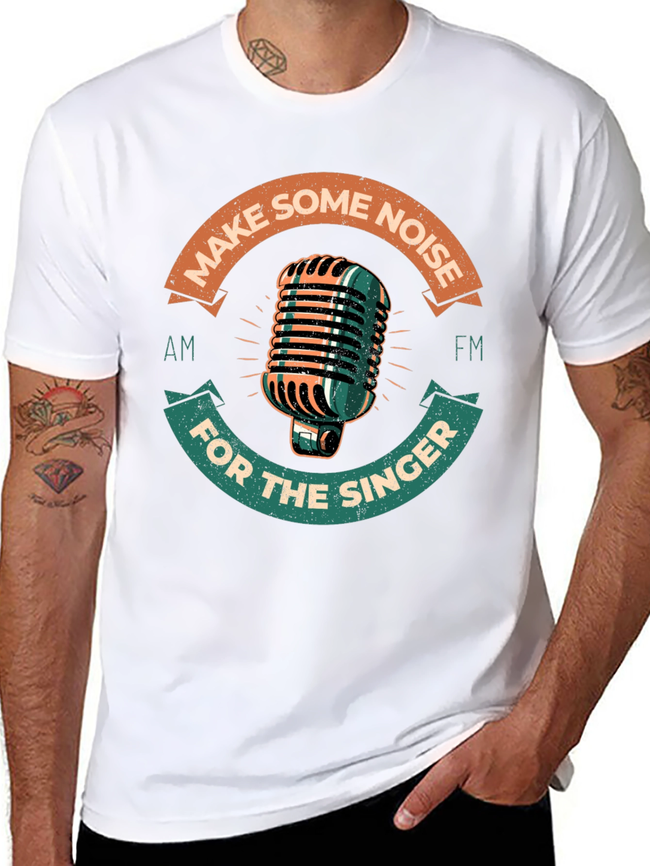 Retro Microphone Graphic Tee - Make Some Noise!