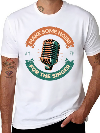 Retro Microphone Graphic Tee - Make Some Noise!