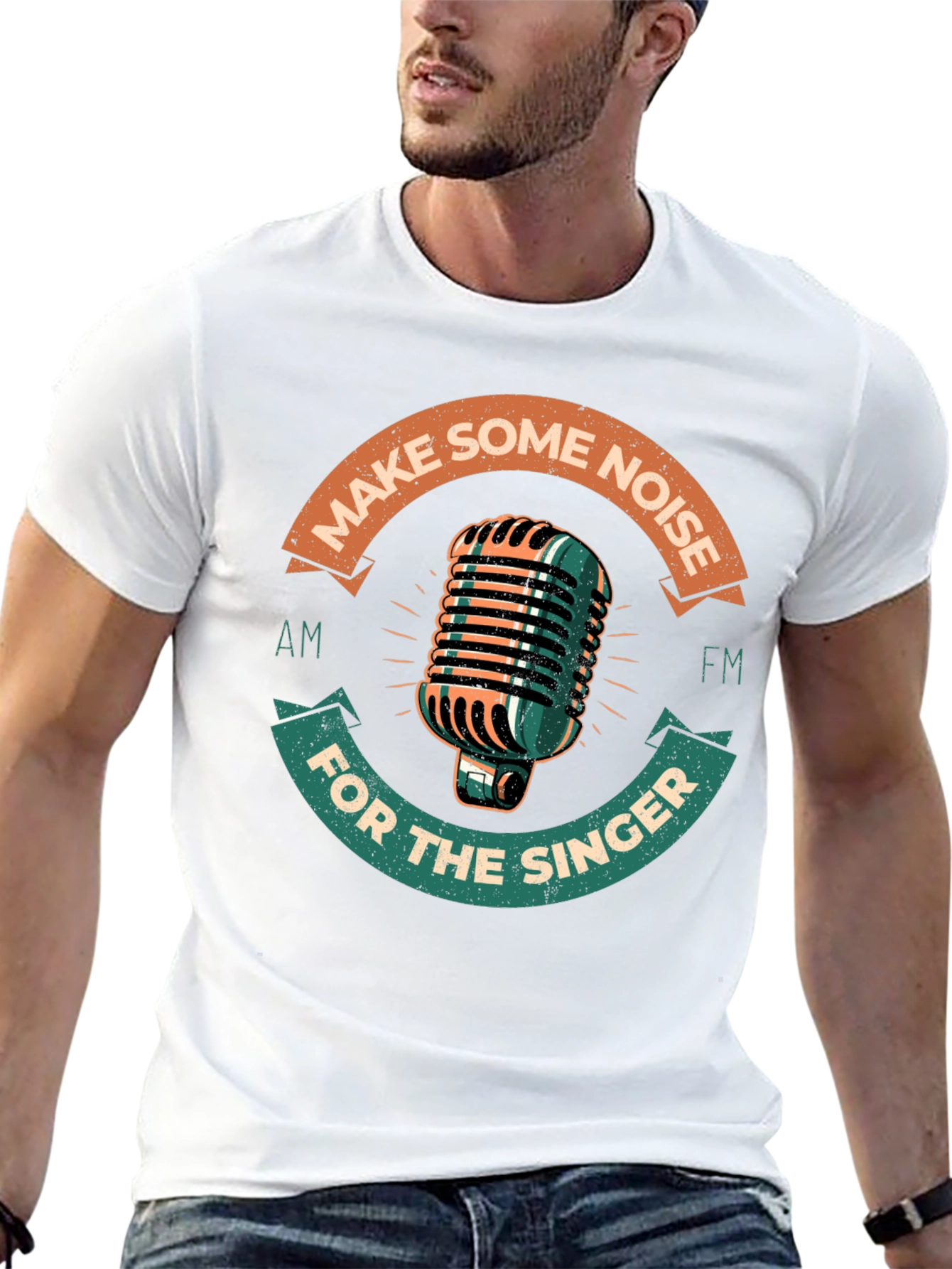 Retro Microphone Graphic Tee - Make Some Noise!
