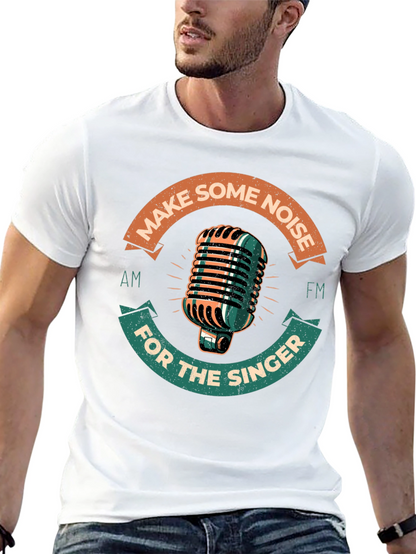 Retro Microphone Graphic Tee - Make Some Noise!