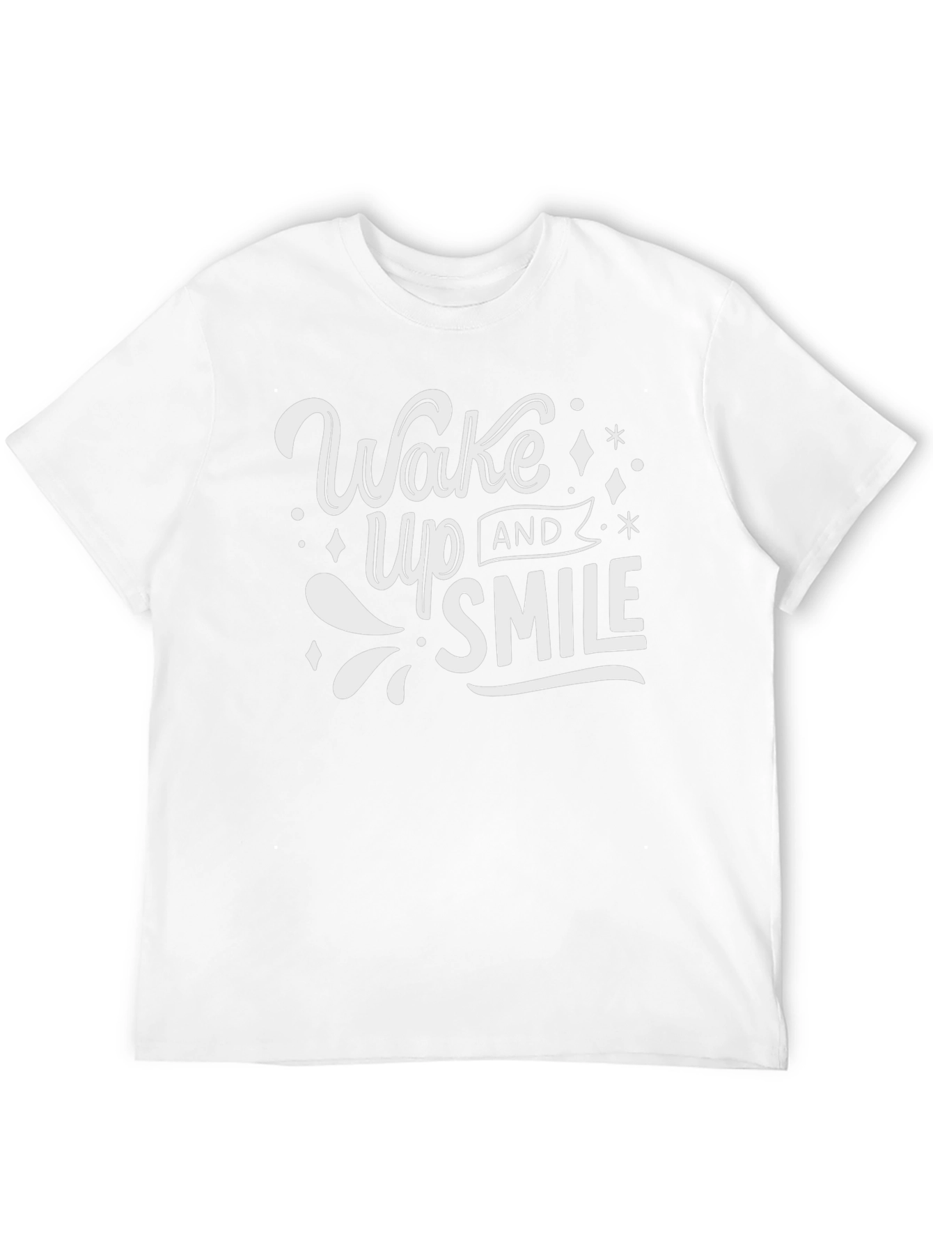 Wake Up and Smile Graphic T-Shirt - Black