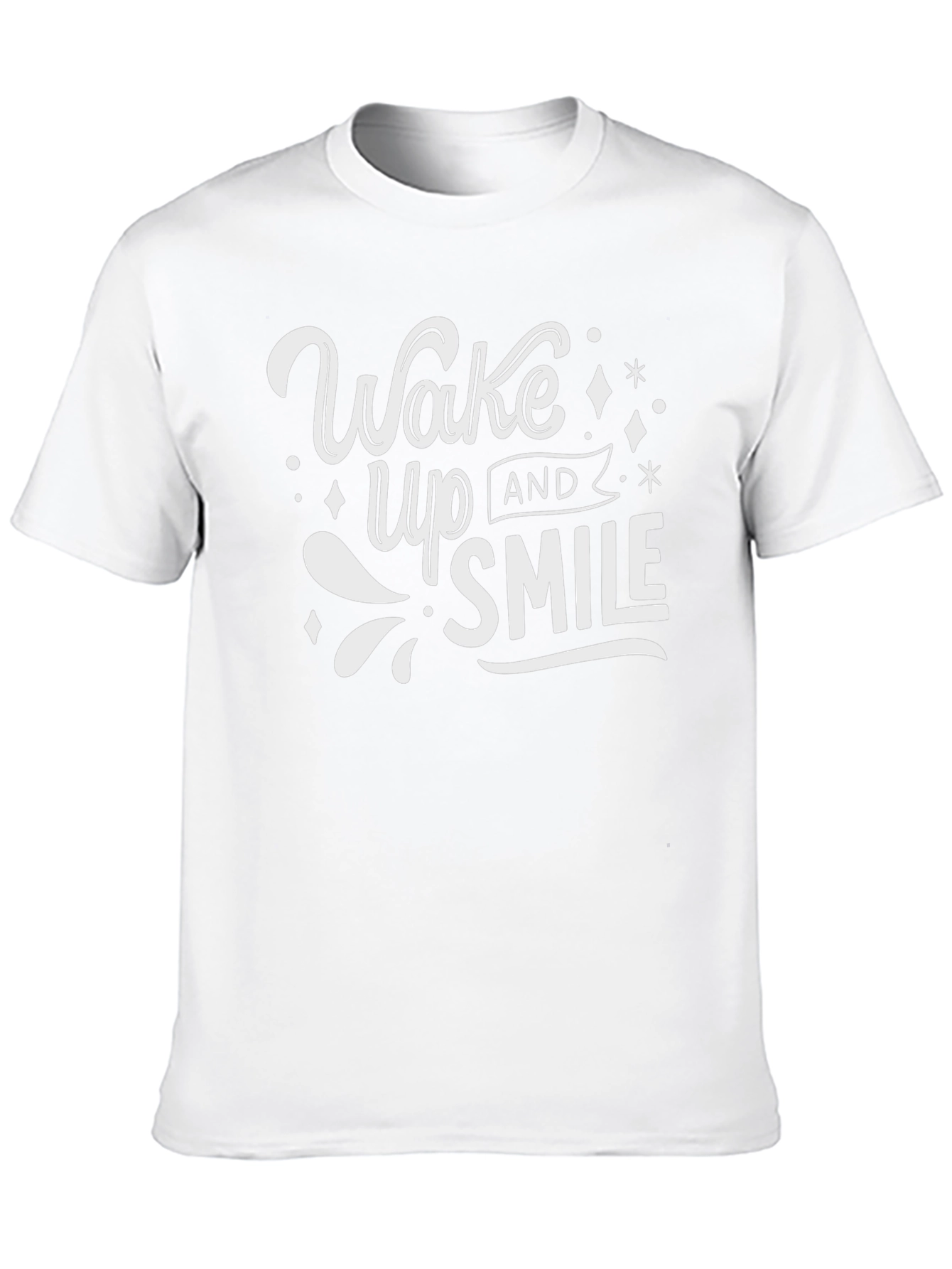 Wake Up and Smile Graphic T-Shirt - Black