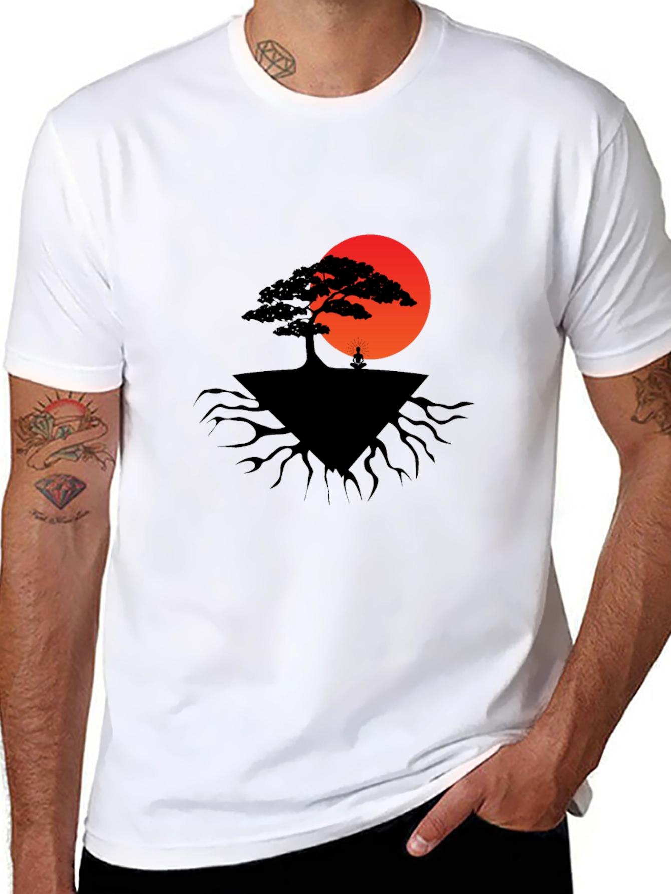 Zen Tree Graphic Tee - Meditate in Style!