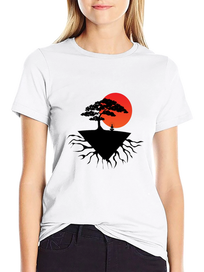 Zen Tree Graphic Tee - Meditate in Style!