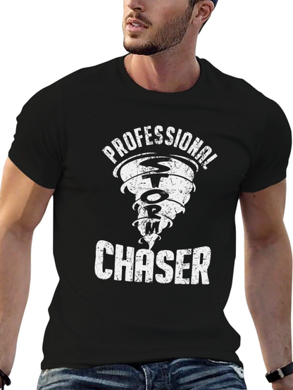 Professional Storm Chaser Black Graphic T-Shirt