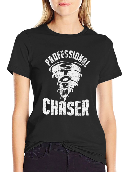 Professional Storm Chaser Black Graphic T-Shirt