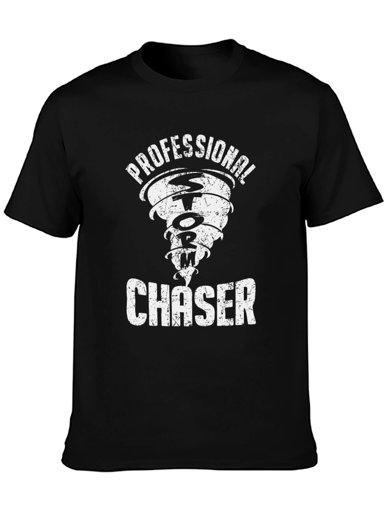 Professional Storm Chaser Black Graphic T-Shirt