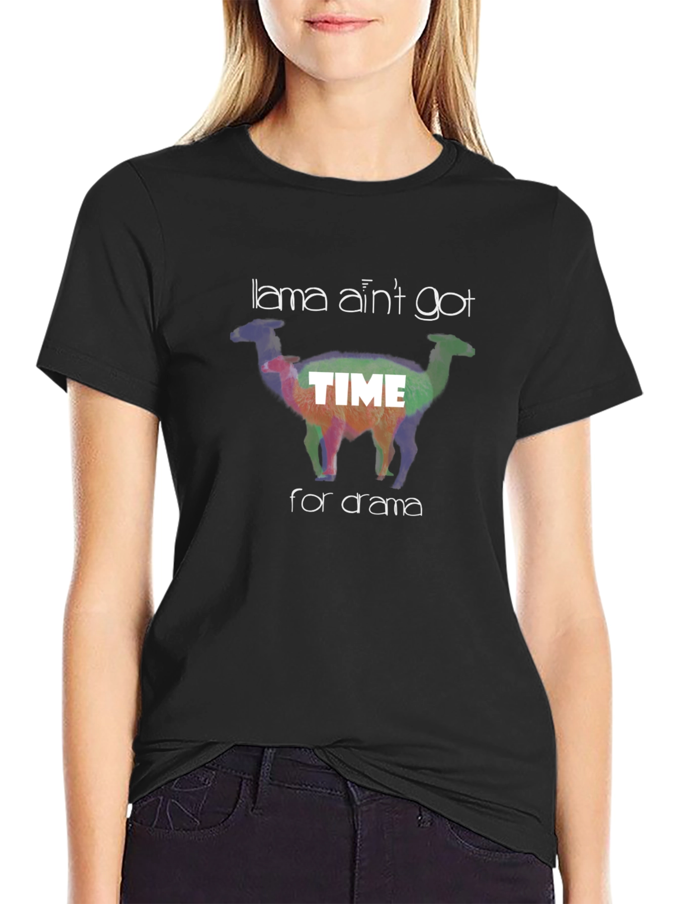 Llama Aint Got Time For Drama Graphic T-Shirt