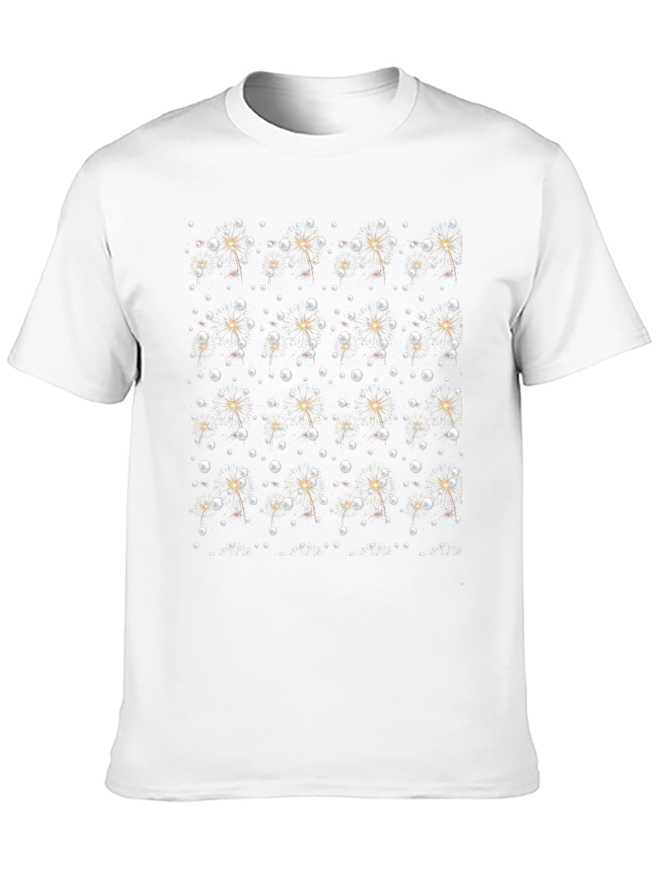 Sparkling Holiday Print Crew Neck T-Shirt
