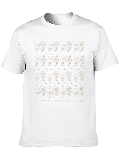 Sparkling Holiday Print Crew Neck T-Shirt