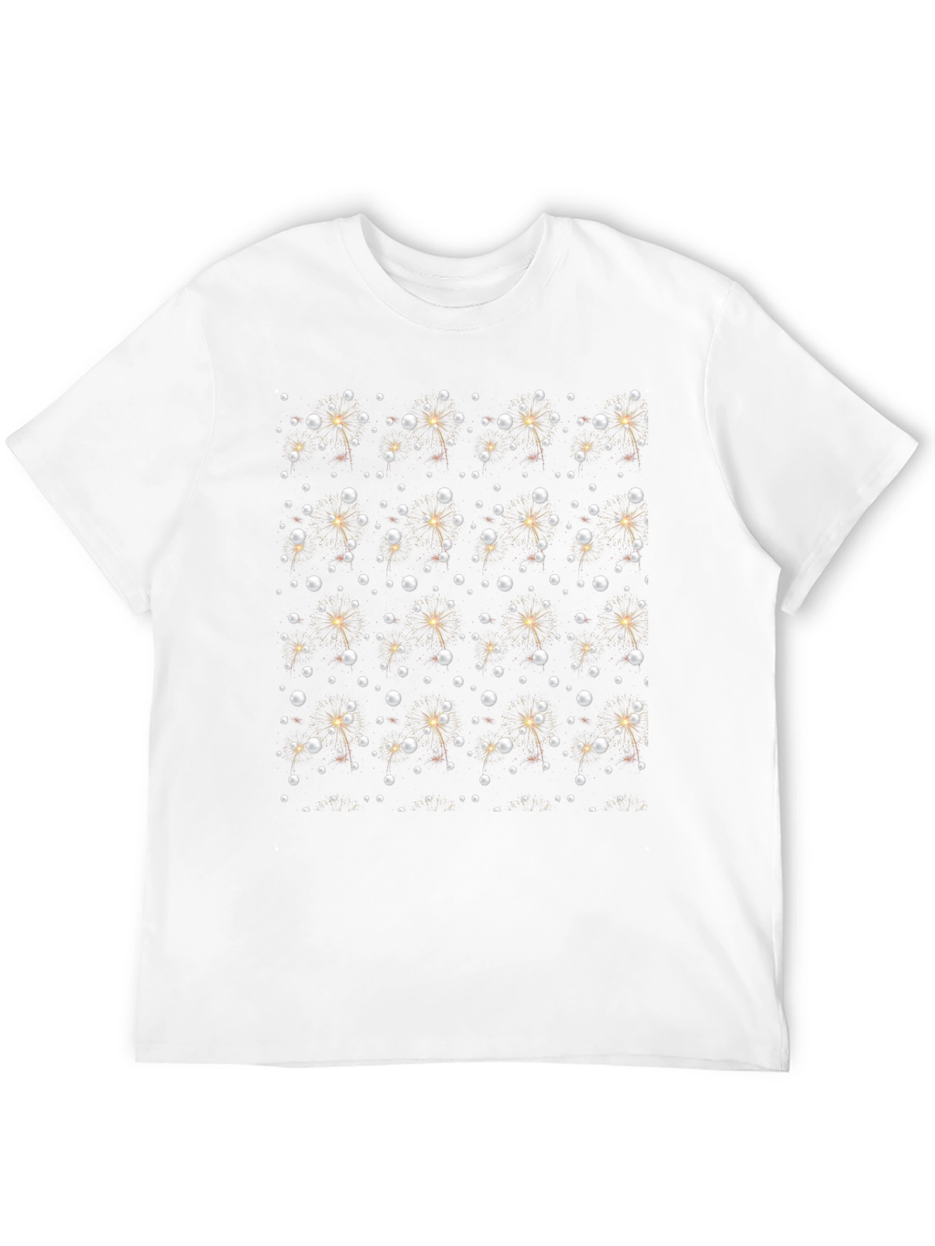 Sparkling Holiday Print Crew Neck T-Shirt
