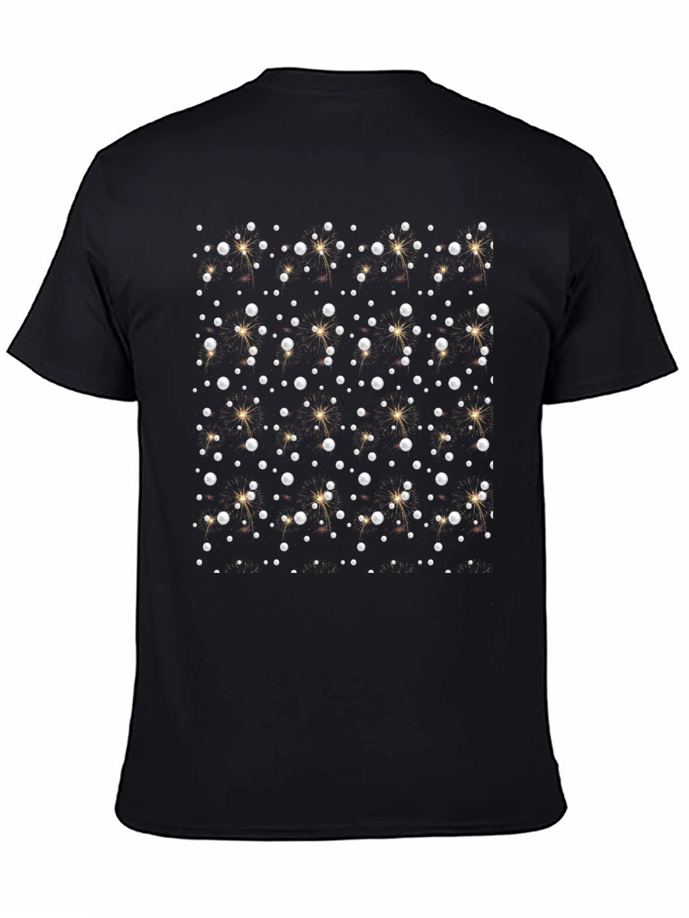 Sparkling Holiday Print Crew Neck T-Shirt