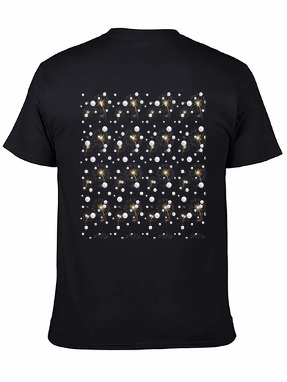 Sparkling Holiday Print Crew Neck T-Shirt