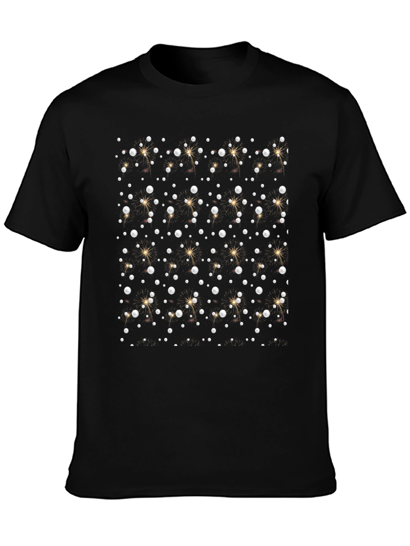 Sparkling Holiday Print Crew Neck T-Shirt