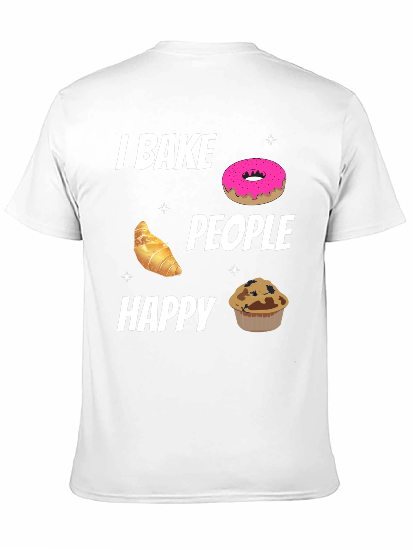 I Bake People Happy Black T-Shirt