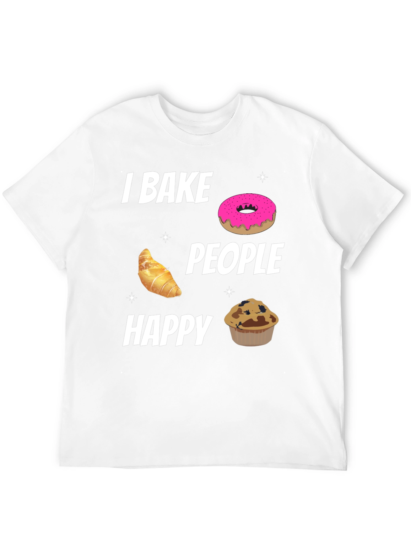 I Bake People Happy Black T-Shirt