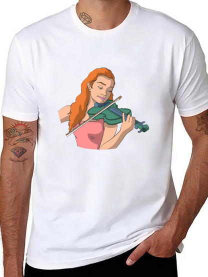 Violin Player Graphic T-Shirt