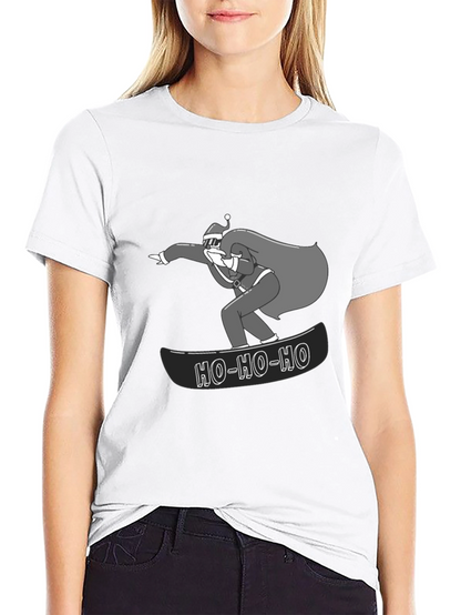 Santa Snowboarding T-Shirt