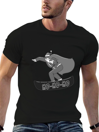 Santa Snowboarding T-Shirt