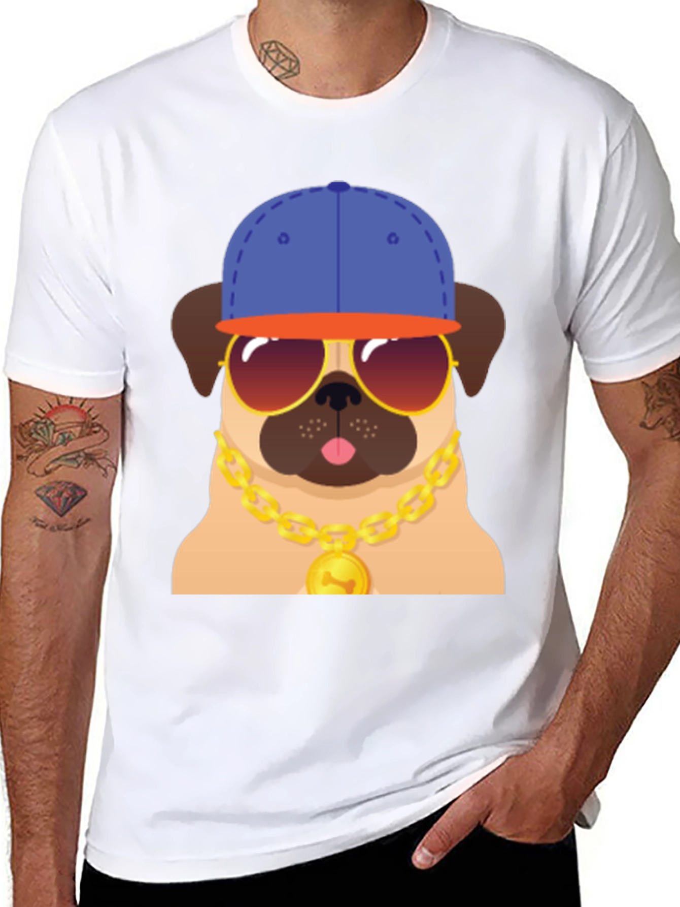 Cool Pug Graphic T-Shirt