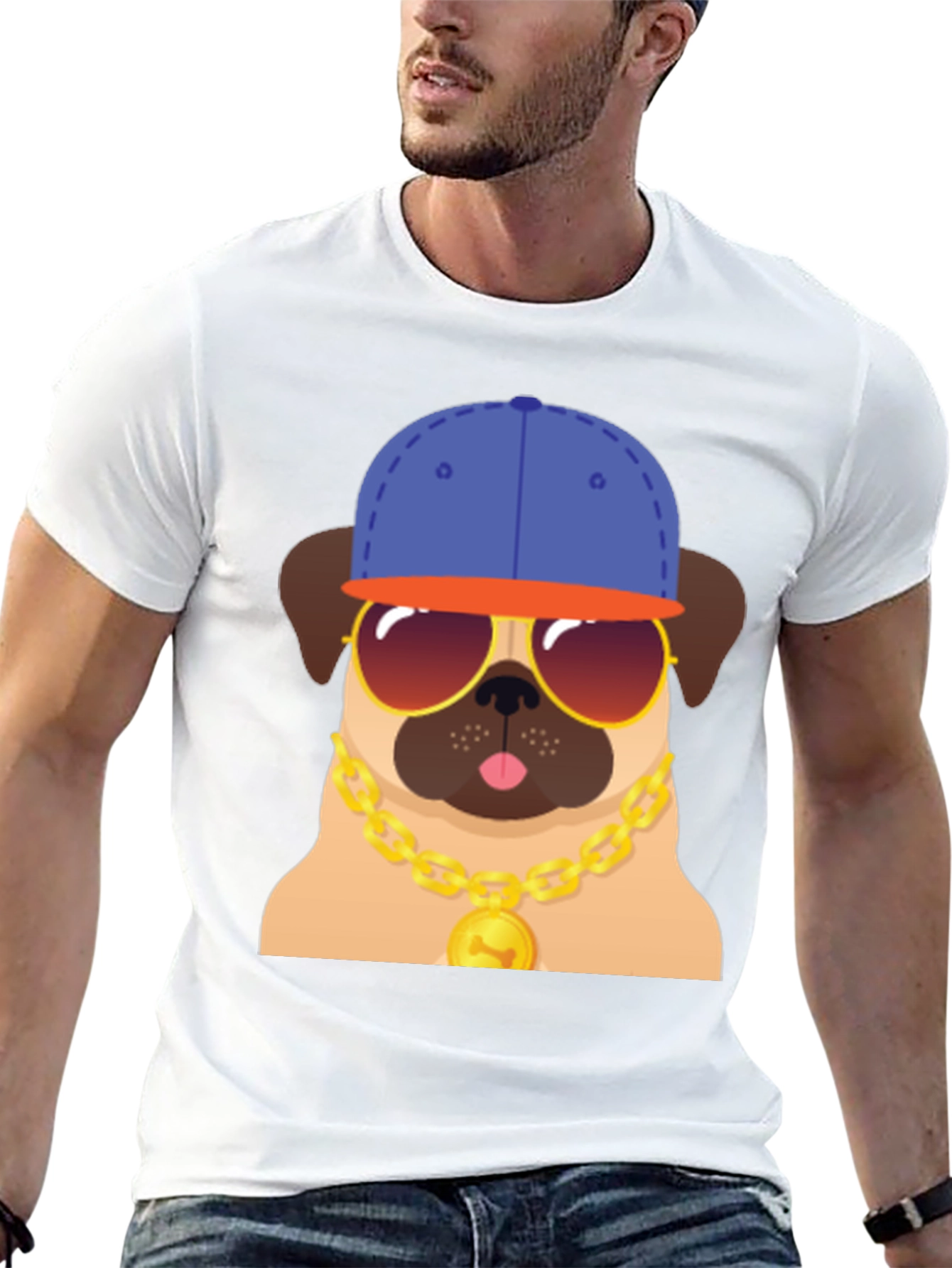 Cool Pug Graphic T-Shirt
