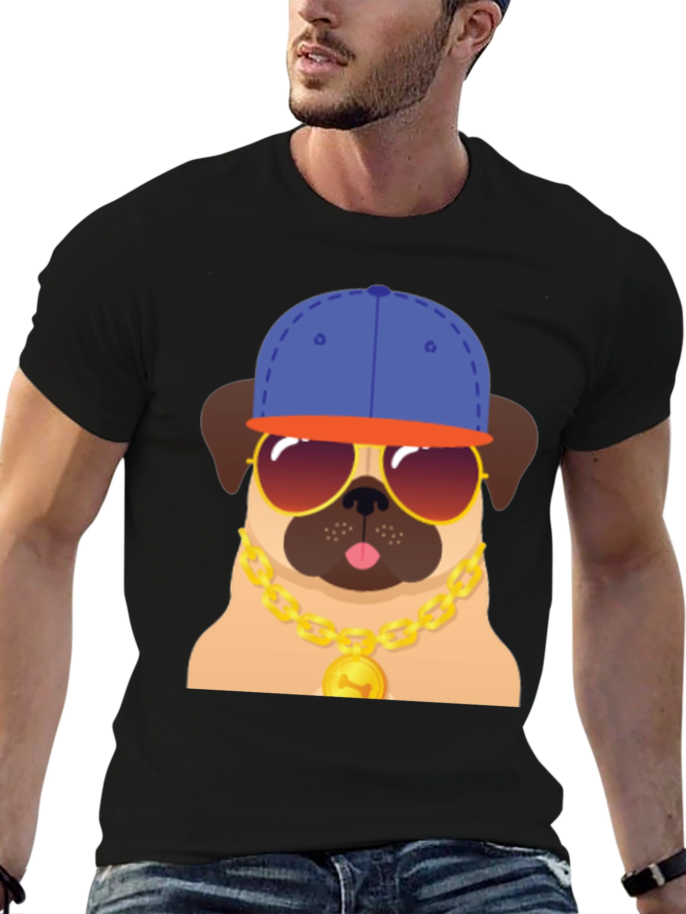 Cool Pug Graphic T-Shirt
