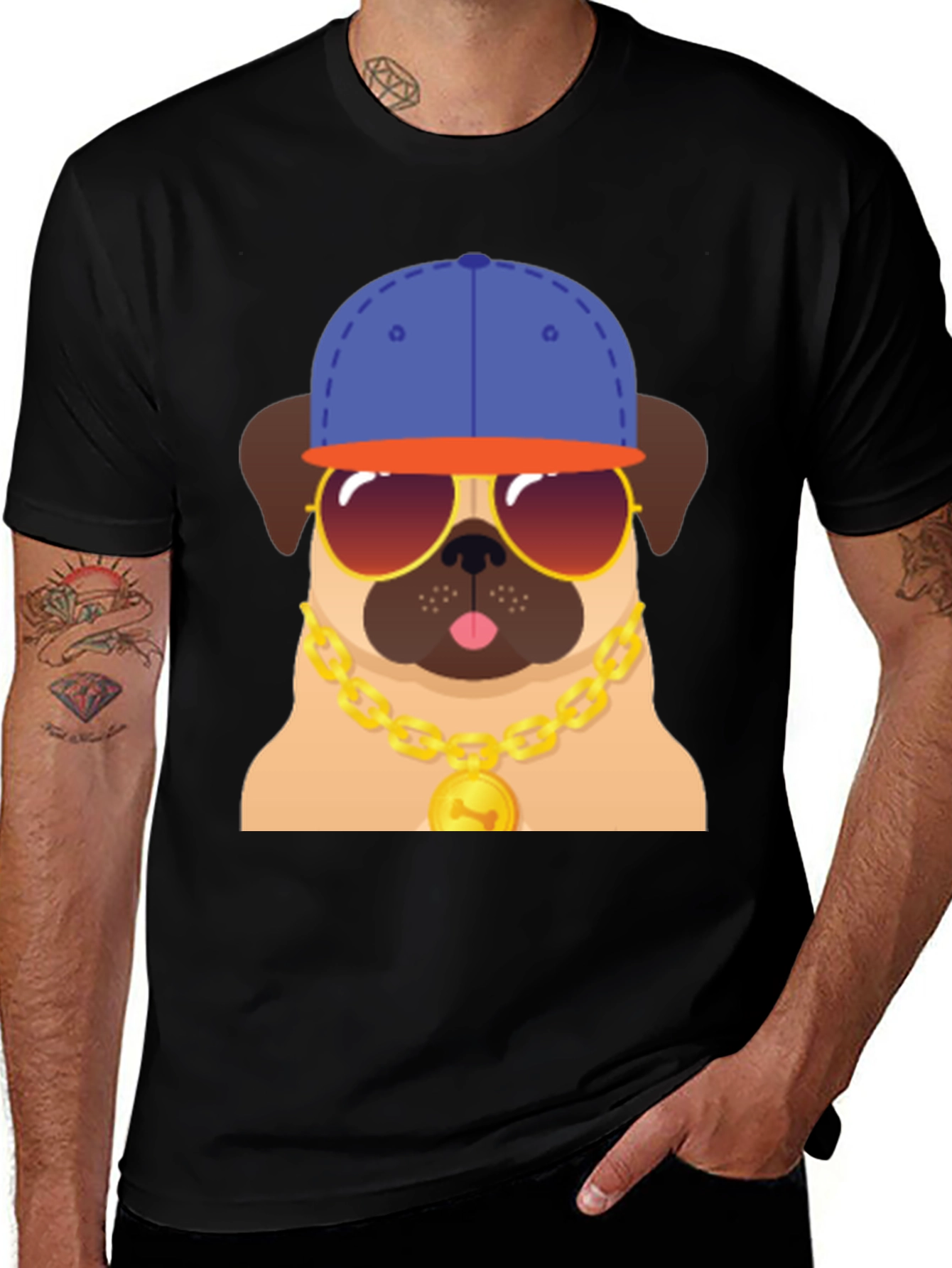 Cool Pug Graphic T-Shirt