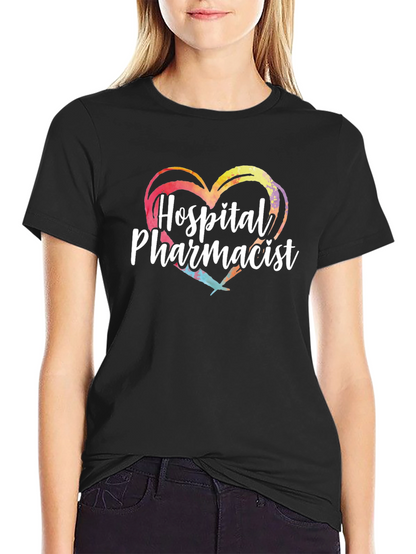 Hospital Pharmacist Heart Graphic T-Shirt